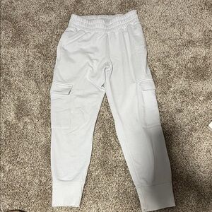 Women’s White Cargo Joggers